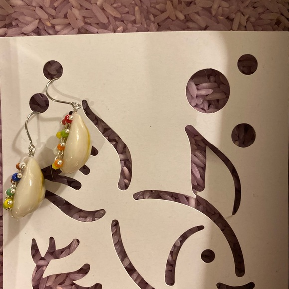 🐚 🐚 Handmade natural cowrie shell earrings - Picture 8 of 8